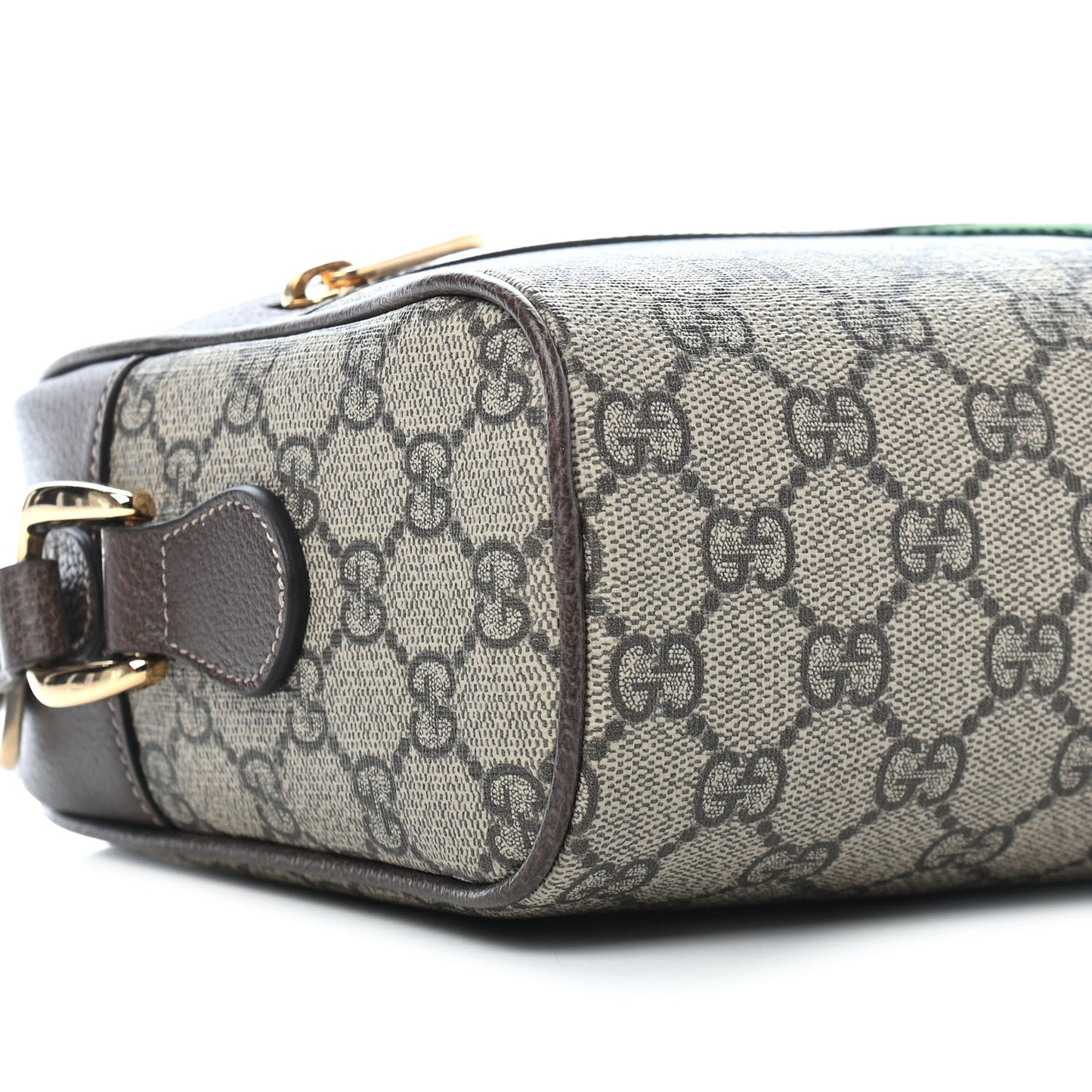 GG Supreme Monogram Web Small Ophidia Shoulder Bag Brown