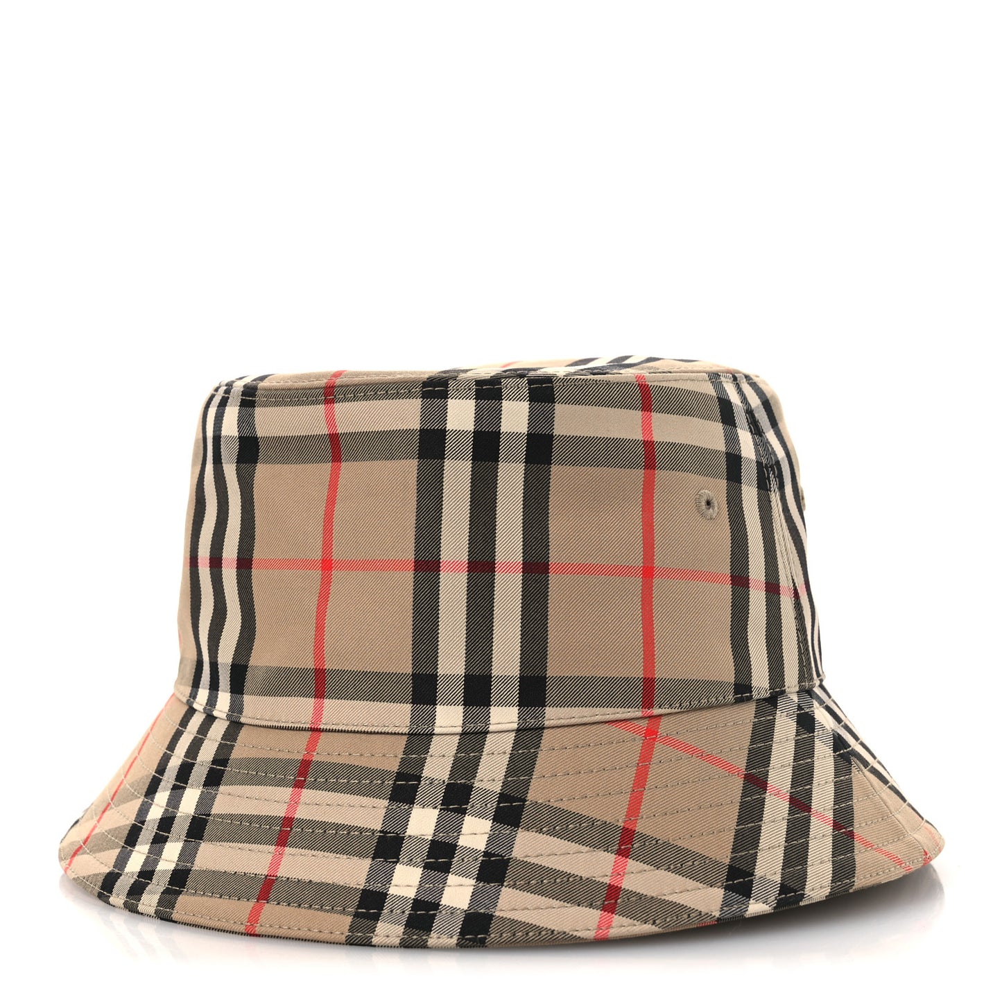 Technical Cotton Vintage Check Bucket Hat L Archive Beige
