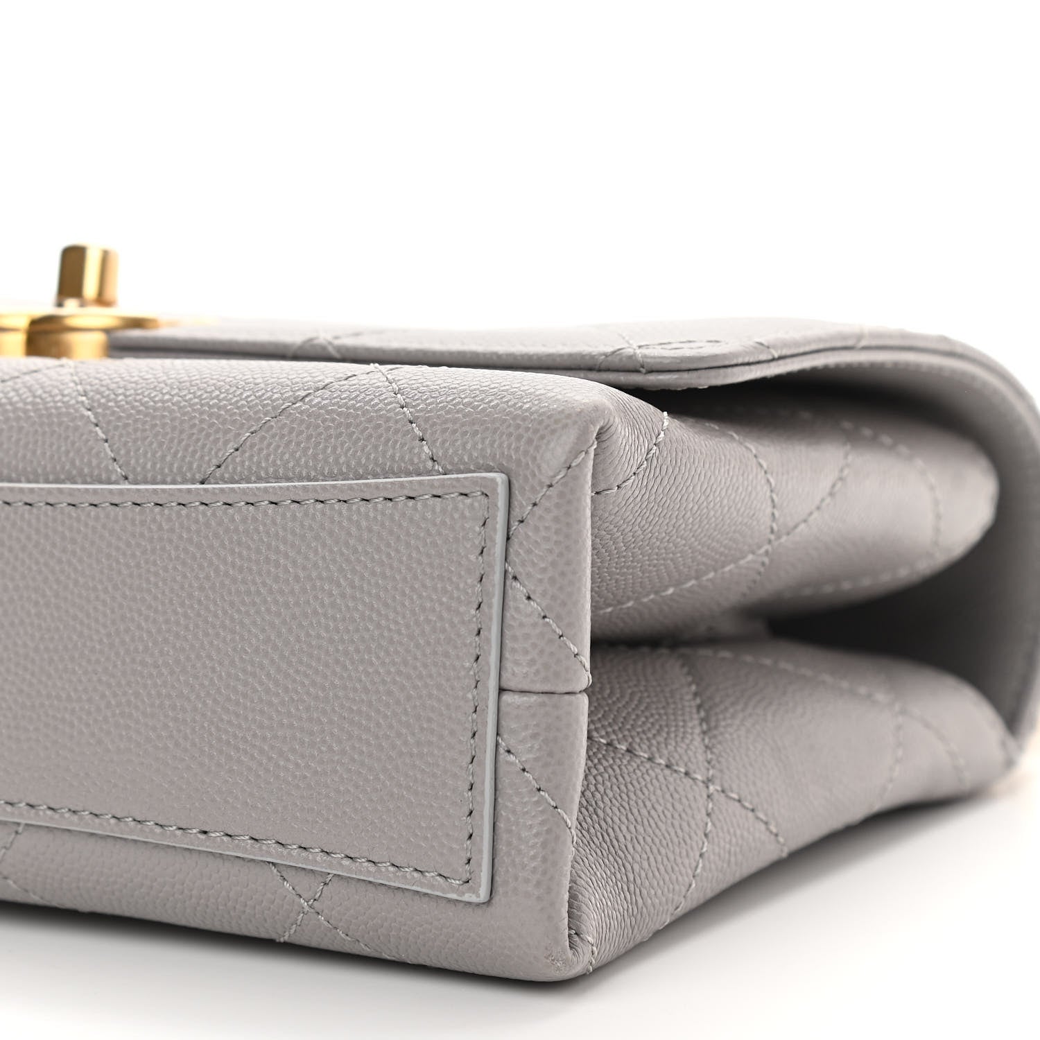 Chanel Caviar Quilted Mini Bracelet On Chain Flap Grey 10 of 11