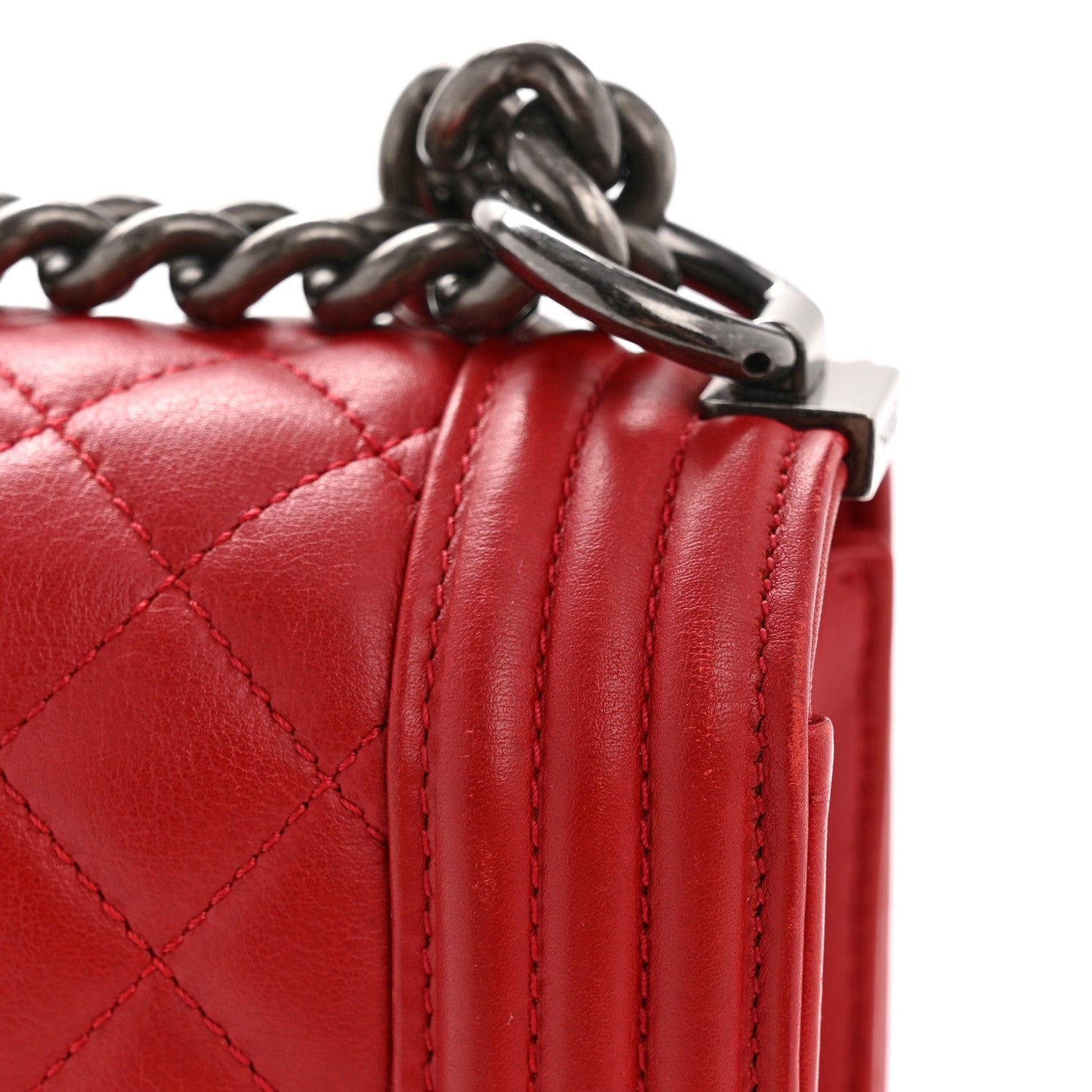 Chanel Calfskin Quilted New Medium Boy Flap Red 14 of 14