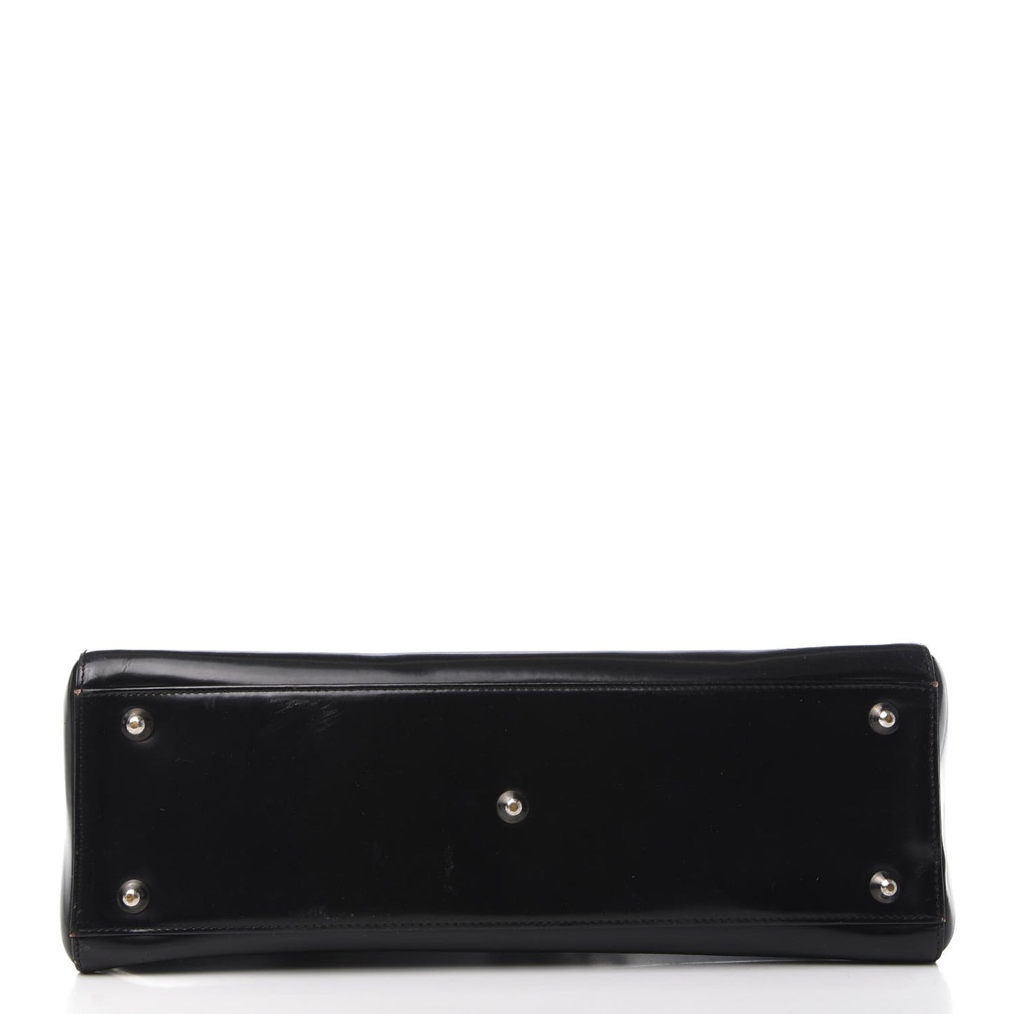 Glazed Calfskin Large Lady Dior Black