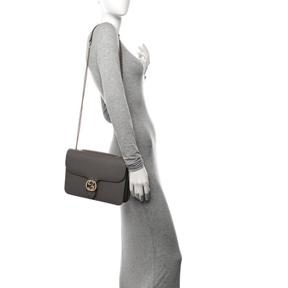 Gucci Dollar Calfskin Interlocking G Shoulder Bag Loess 2 of 12