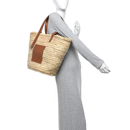 Loewe Raffia Large Basket Tote Bag Natural Tan 2 of 12