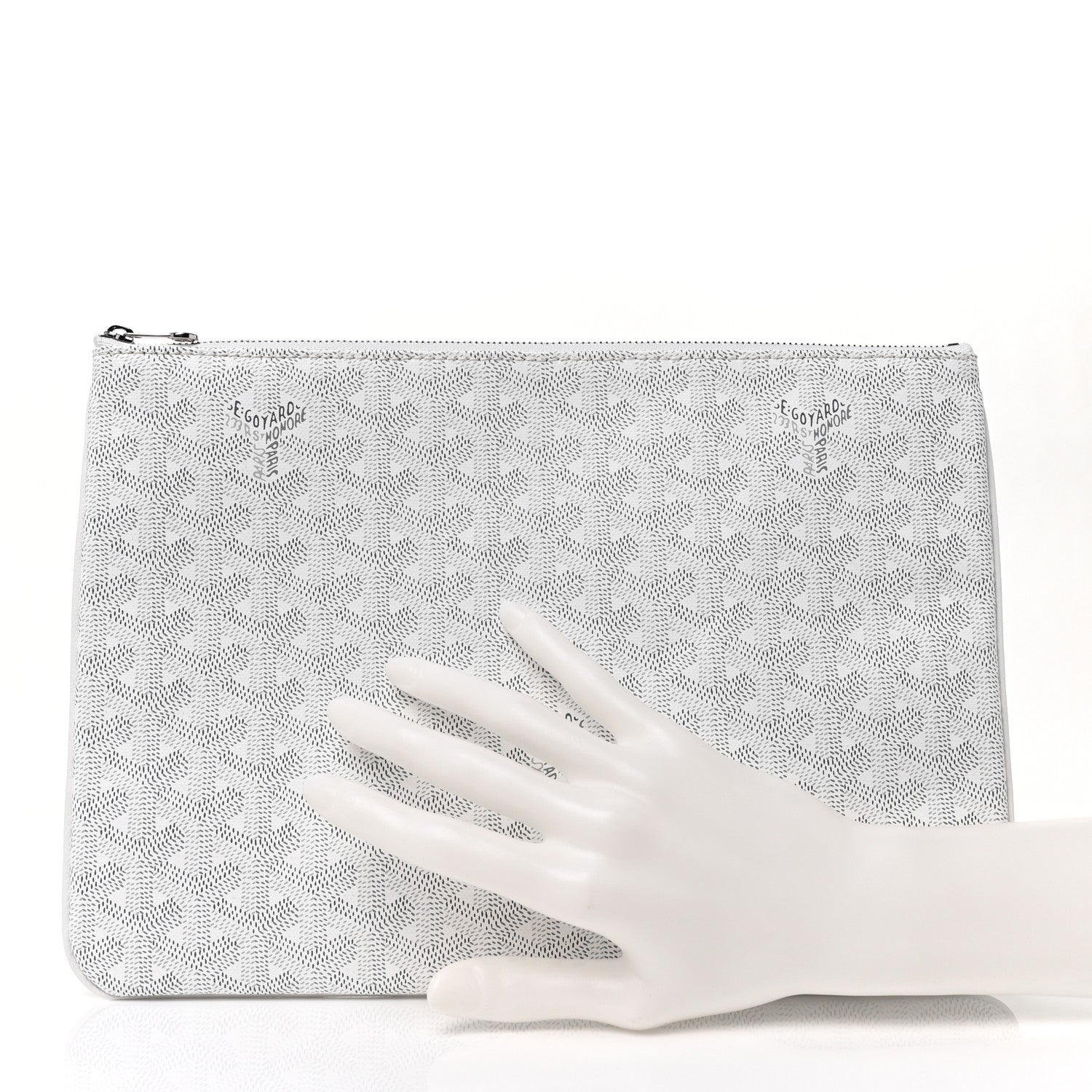 Goyard Goyardine Senat Pochette MM White 2 of 8
