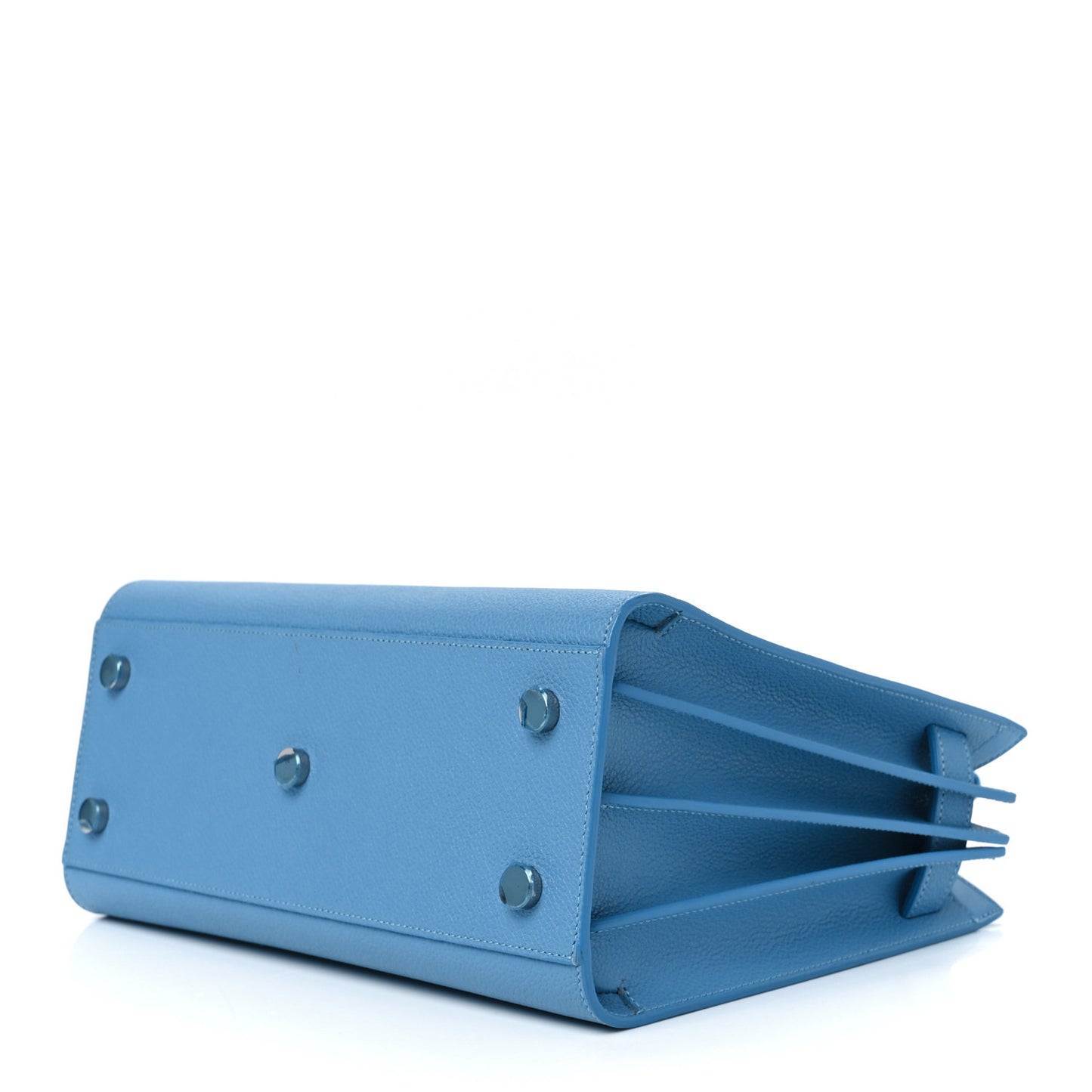 Grained Calfskin Baby Sac De Jour Blue Clair