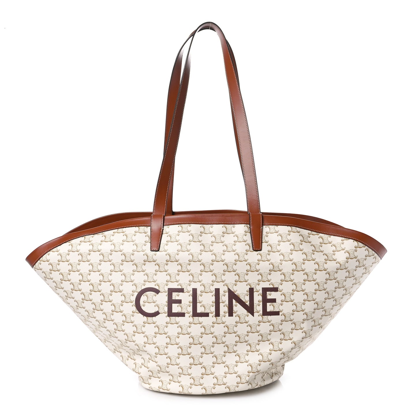 Calfskin Canvas Triomphe Large Couffin White