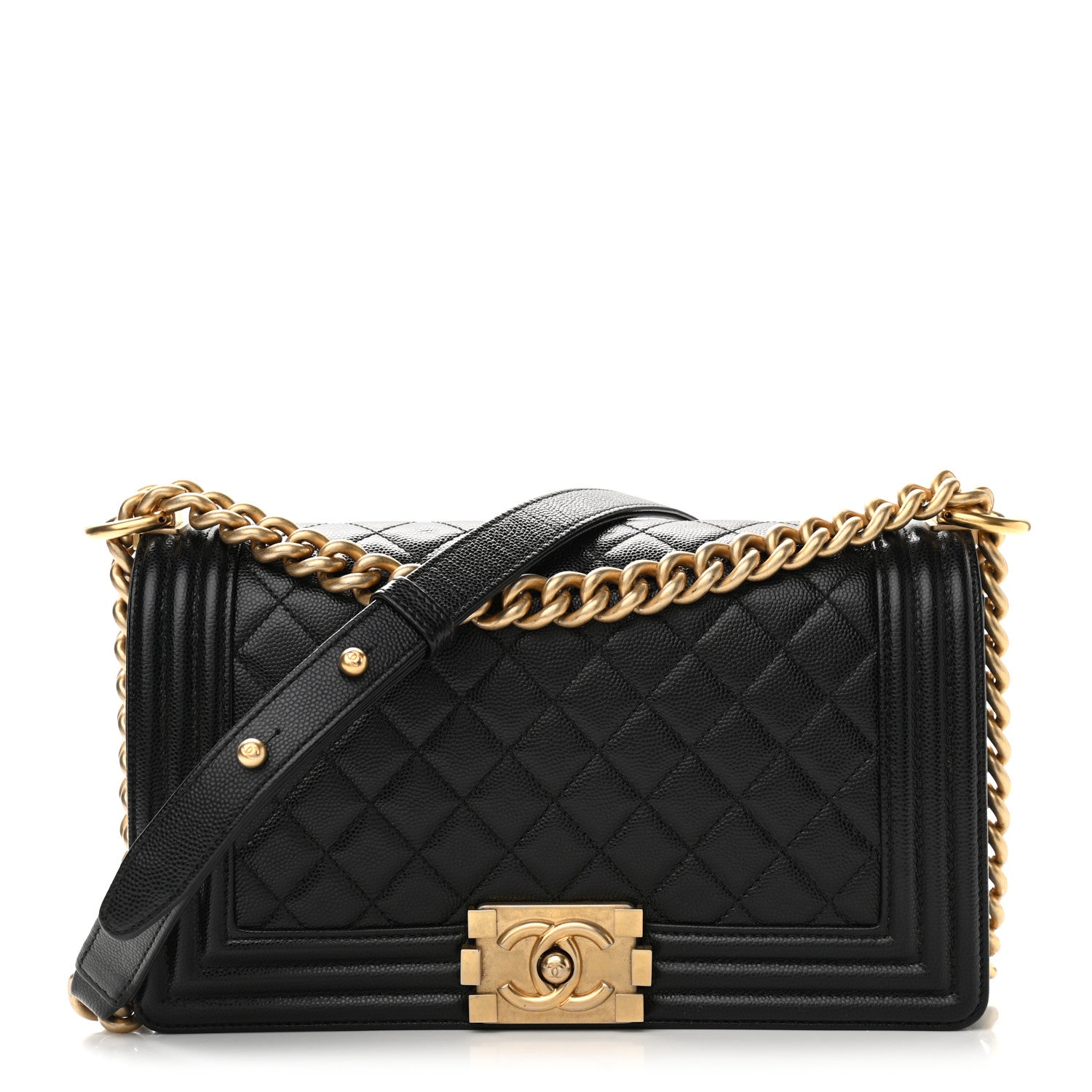 Chanel Caviar Quilted Medium Boy Flap Black 1 of 8