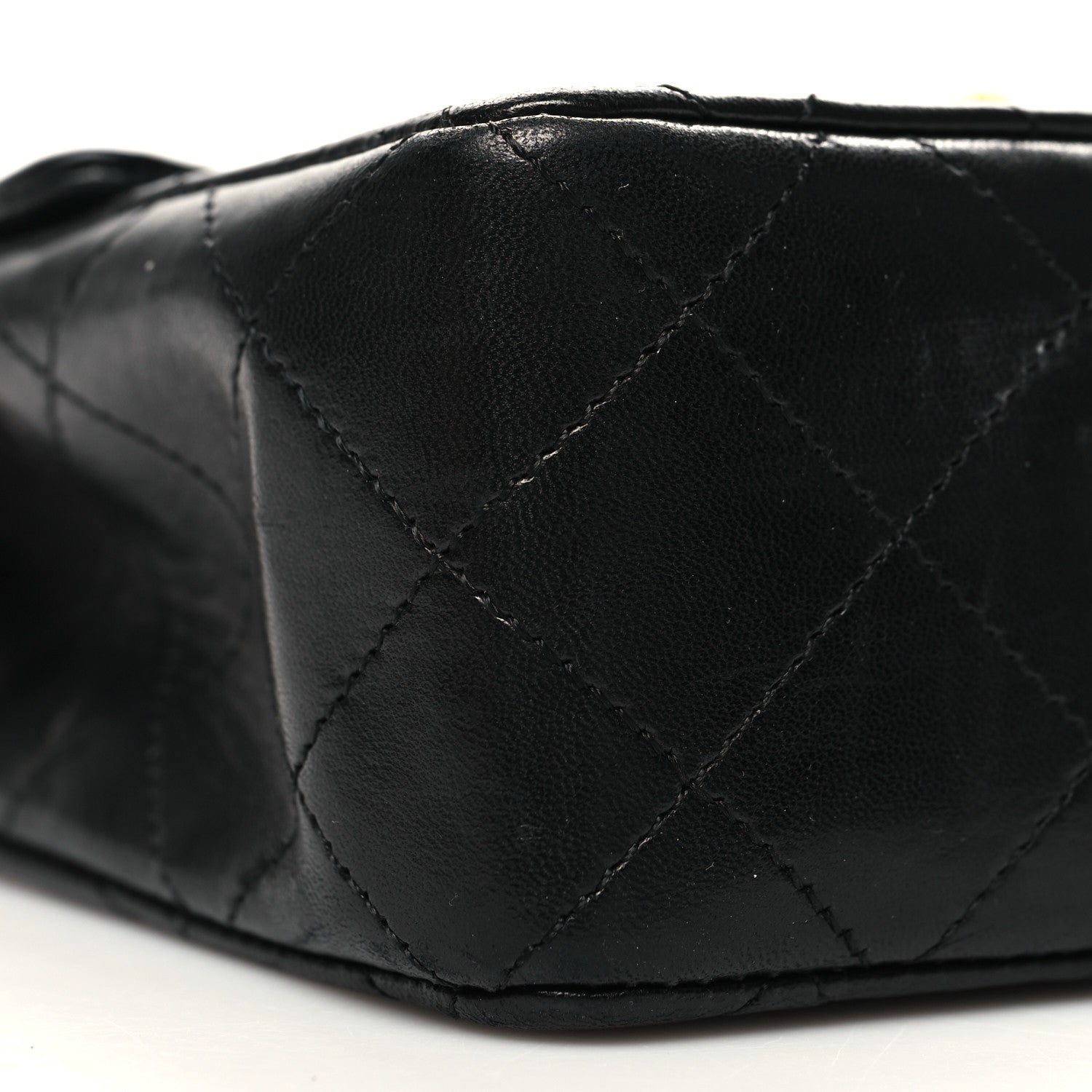 Chanel Lambskin Quilted Mini Square Flap Bag Black 9 of 12