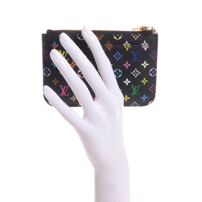 Louis Vuitton Monogram Multicolor Key Pouch Black Violet 2 of 8