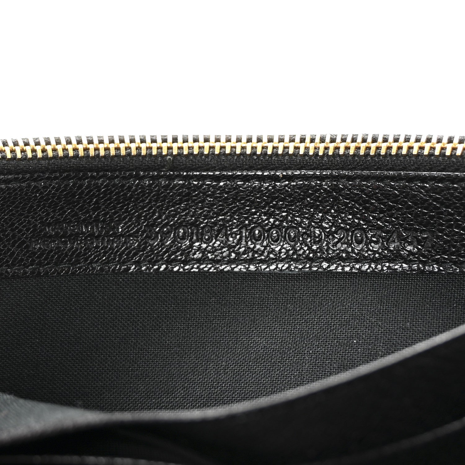Balenciaga Chevre Gold Metallic Edge Hardware Money Wallet Black