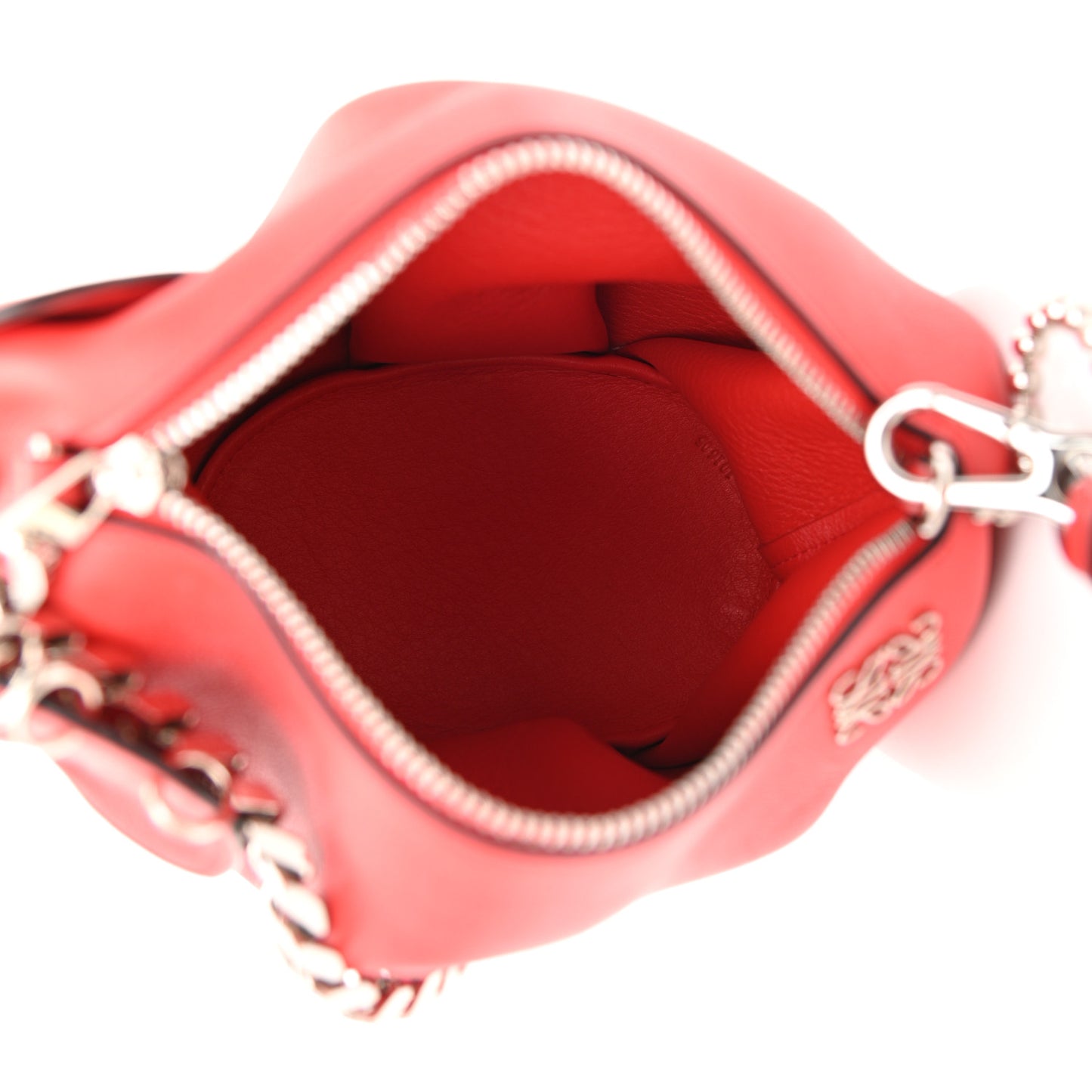 Calfskin Mini Punk Elephant Crossbody Bag Scarlet Red