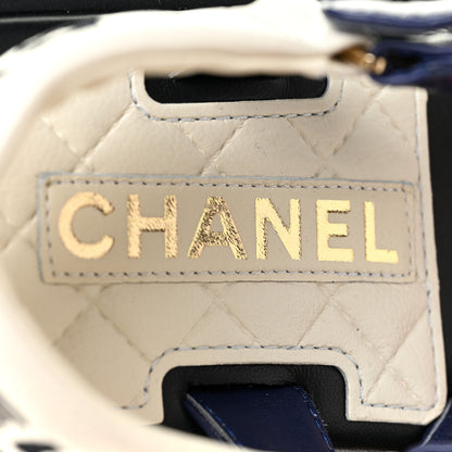 Chanel Lambskin Logo Platform Sandals 35.5 Red Black Ivory Navy Blue 8 of 9