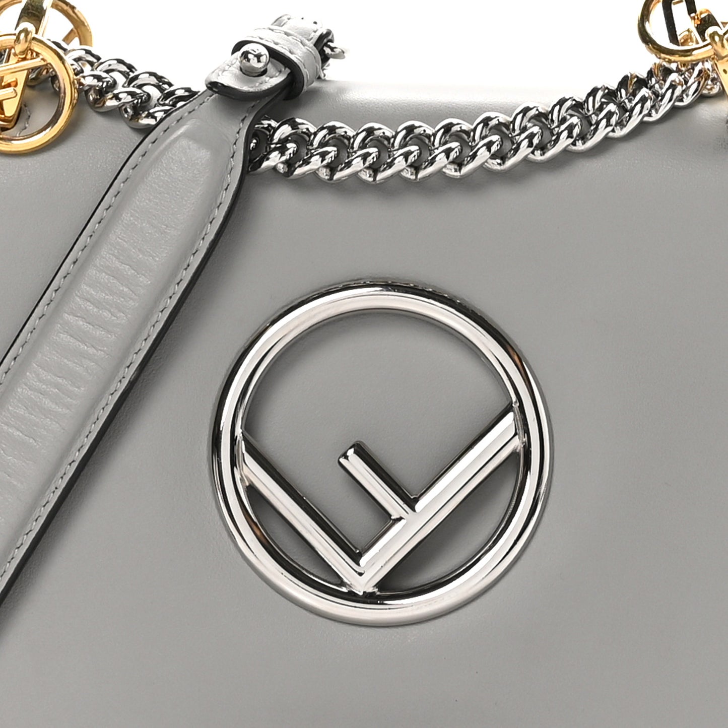 Vitello Century Opaco F is Fendi Small Kan I Shoulder Bag Grigio Perla