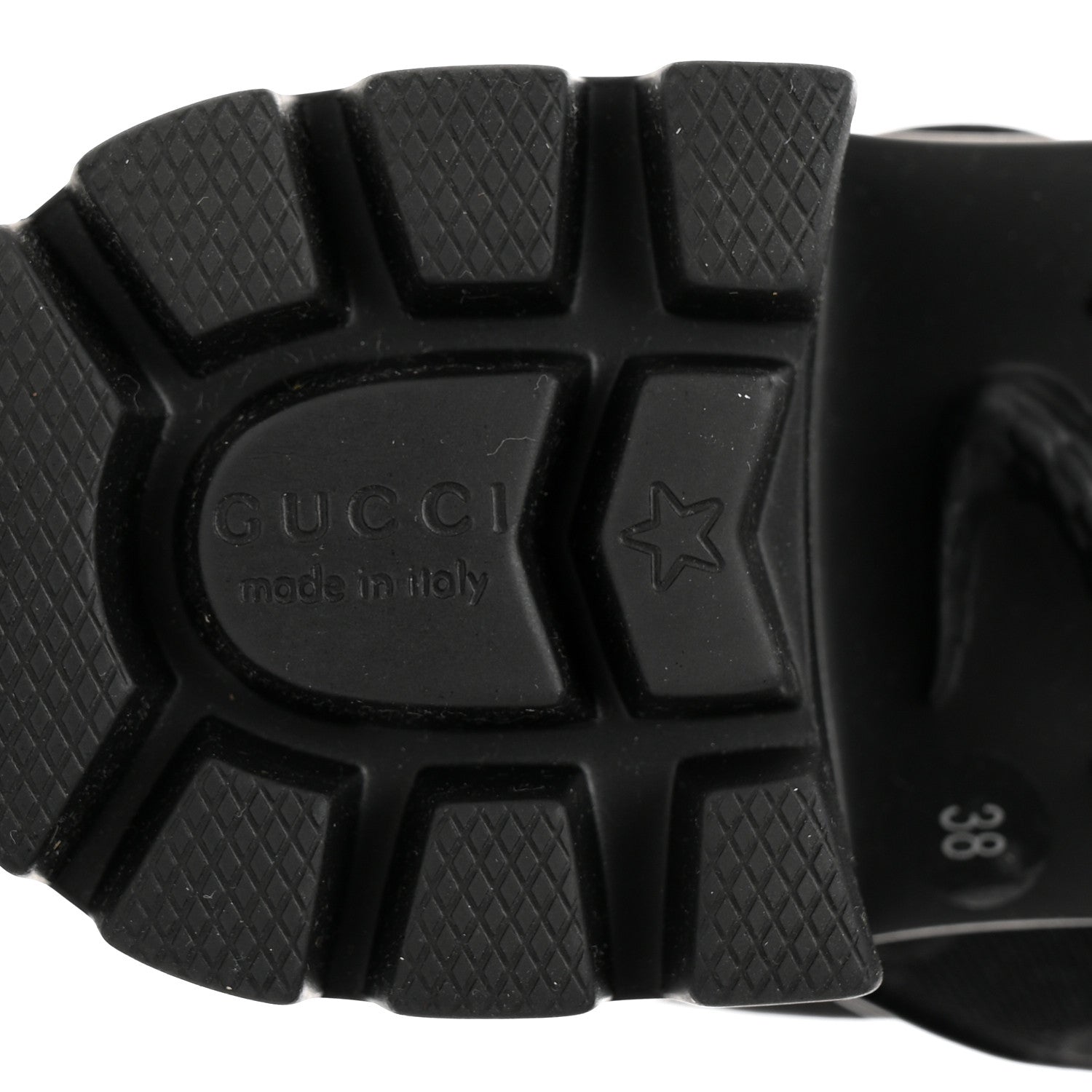Gucci Monogram Granada Kid Trip 40/72mm Lug Sole Sandals 38 Black 6 of 9