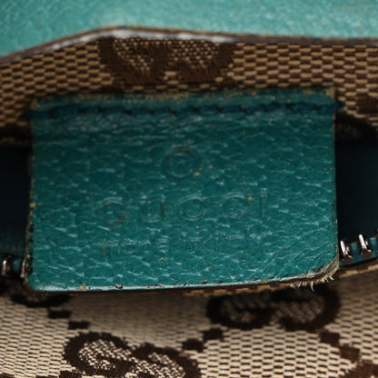 Gucci GG Monogram Web Double Pocket Belt Bag Turquoise 6 of 14