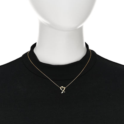 Tiffany 18K Yellow Gold Small Paloma Picasso Loving Heart Pendant Necklace 2 of 5