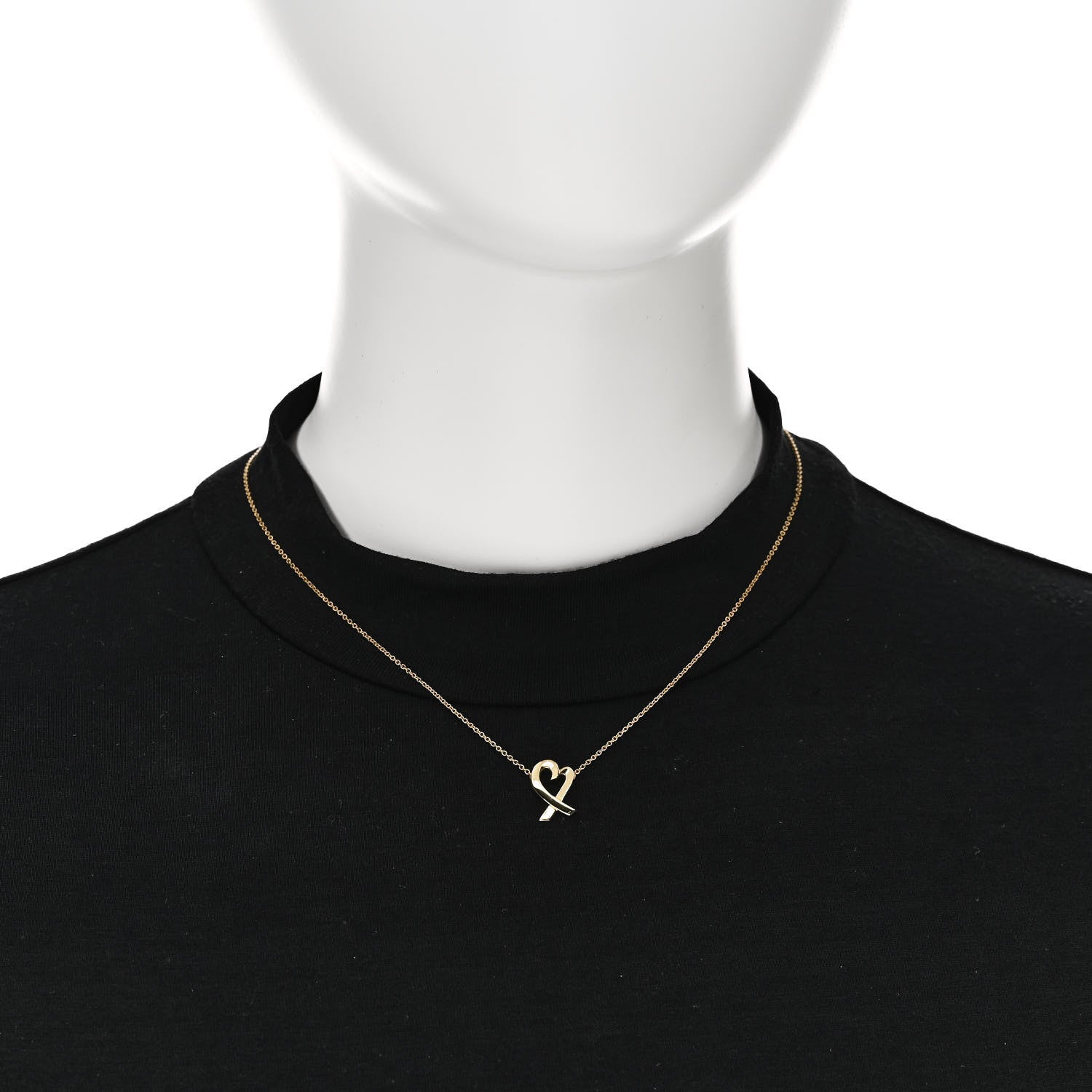Tiffany 18K Yellow Gold Small Paloma Picasso Loving Heart Pendant Necklace 2 of 5