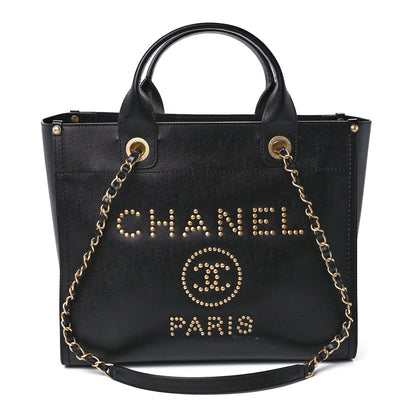 Chanel Caviar Medium Studded Deauville Tote Black 1 of 11