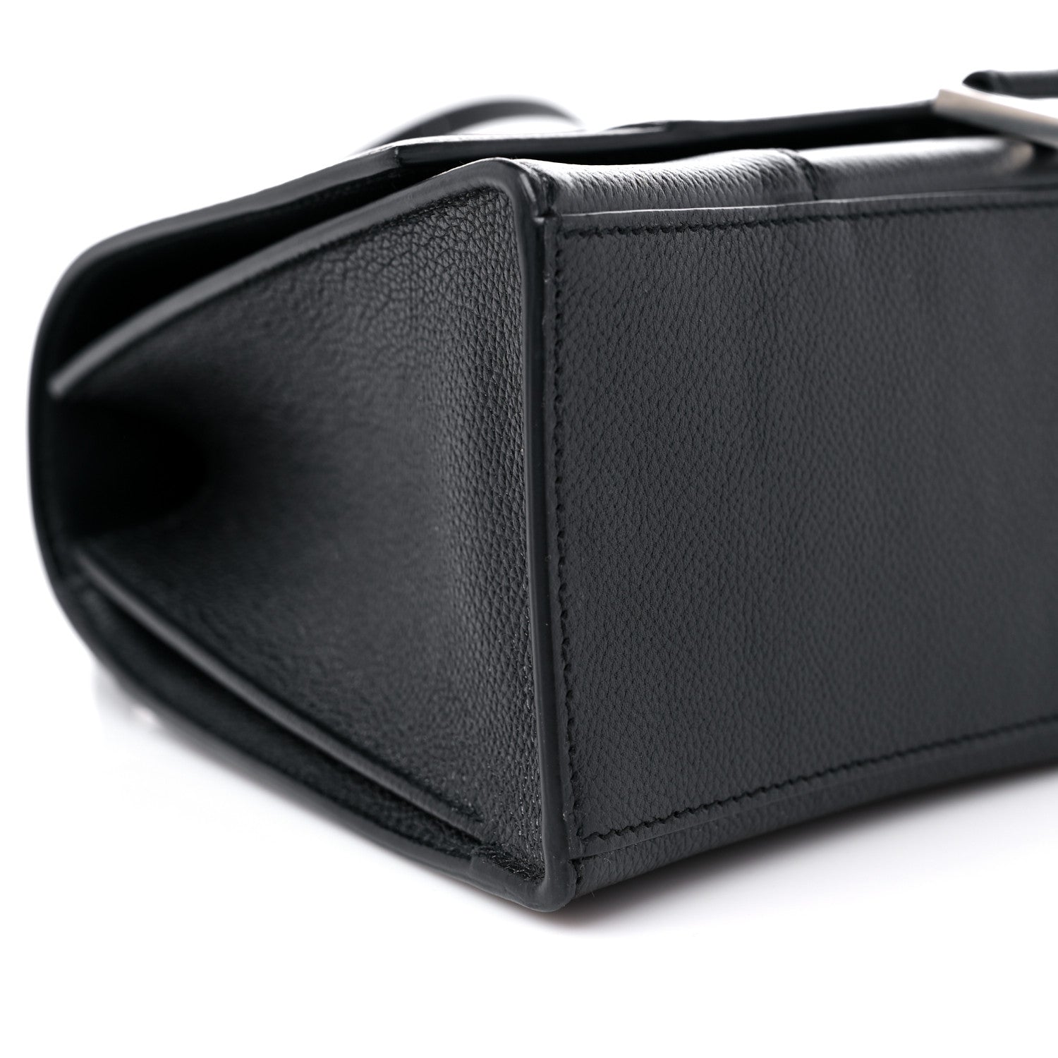 Balenciaga Grained Calfskin Medium Hourglass Top Handle Bag Black 8 of 11