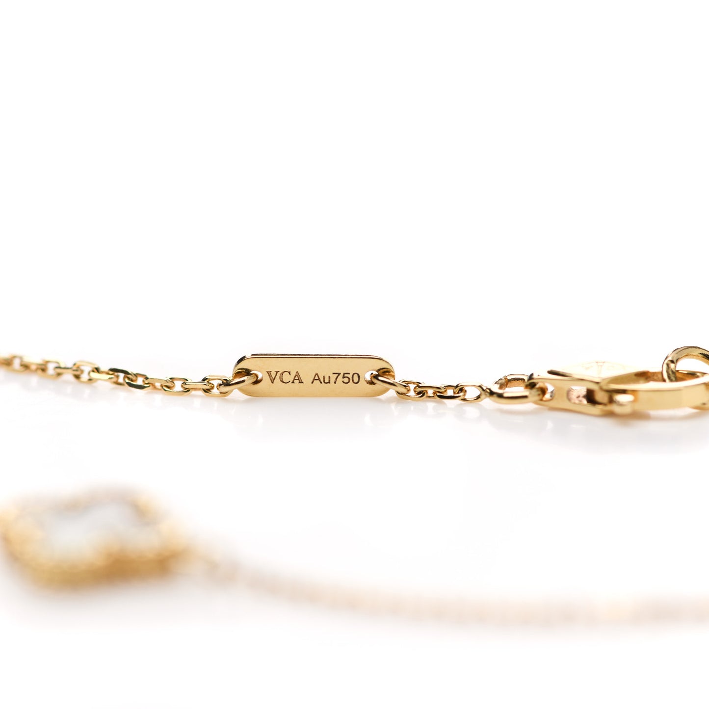 18K Yellow Gold Mother of Pearl Sweet Alhambra Bracelet
