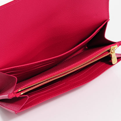 Louis Vuitton Calfskin Lockme Wallet Dahlia 6 of 8