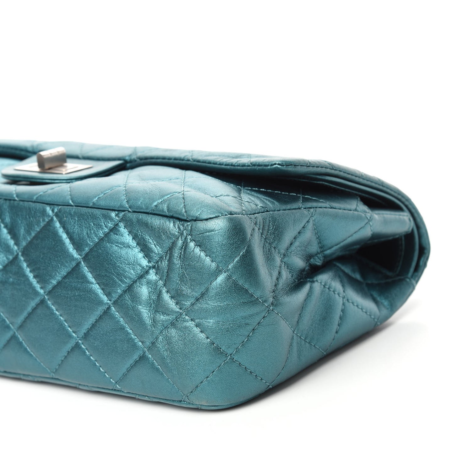 Metallic Calfskin Quilted 2.55 Reissue 227 Flap Turquoise