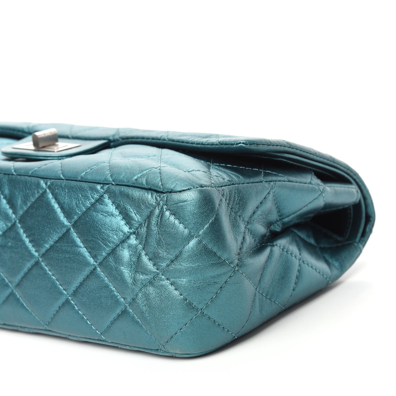 Chanel Metallic Calfskin Quilted 2.55 Reissue 227 Flap Turquoise 8 of 15