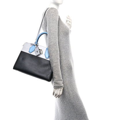 Louis Vuitton Taurillon City Steamer MM Black Blue 2 of 9