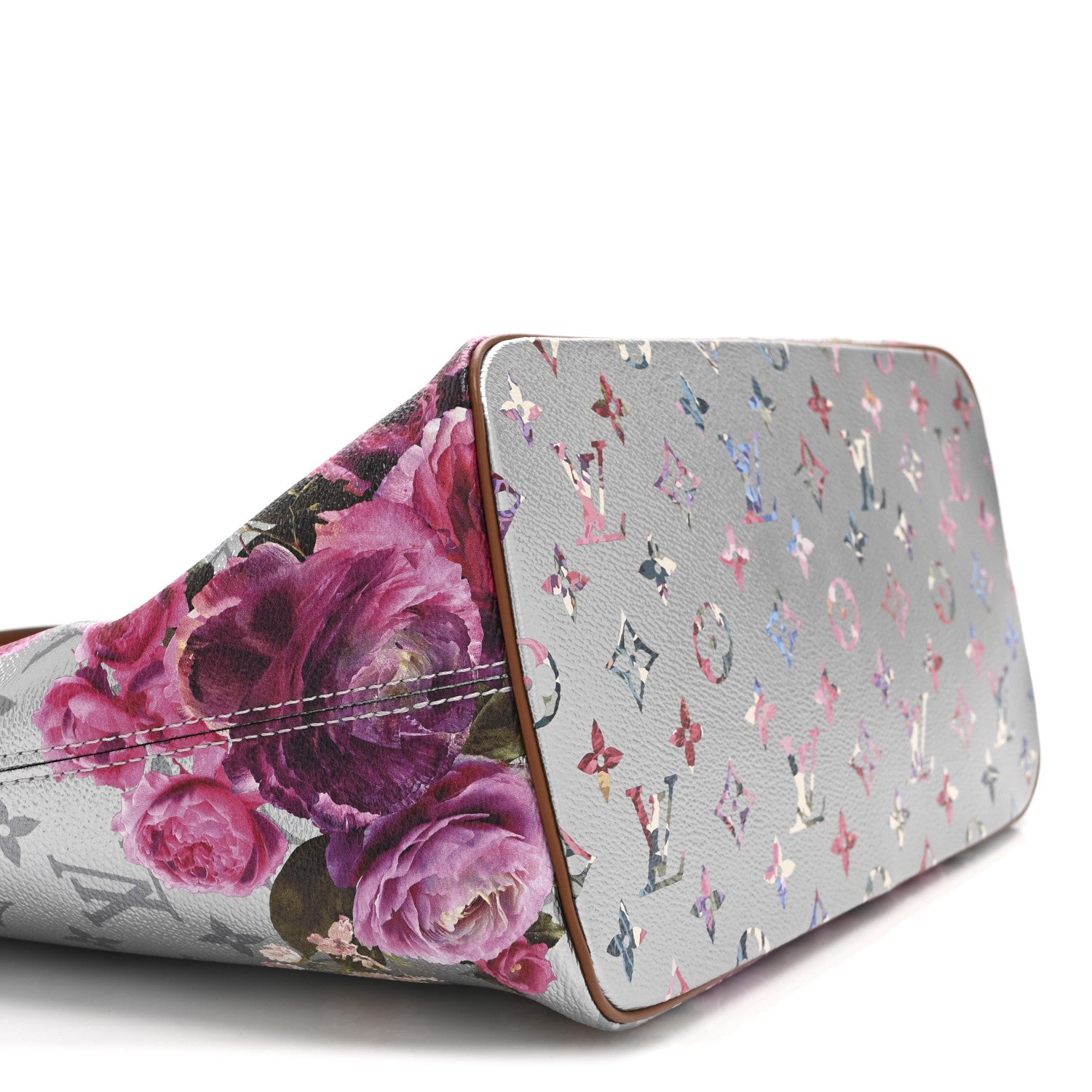 Louis Vuitton Metallic Monogram LV Garden Neverfull MM  Silver 9 of 10