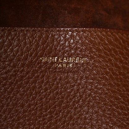 Saint Laurent Grained Calfskin Patti Tote Brown 5 of 10