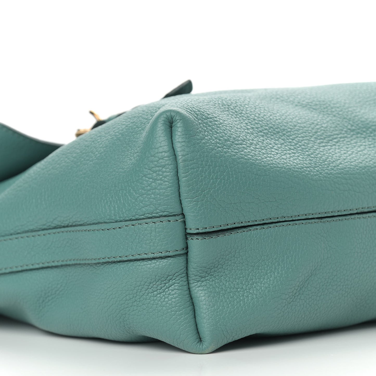 Grainy Calfskin Messenger Green