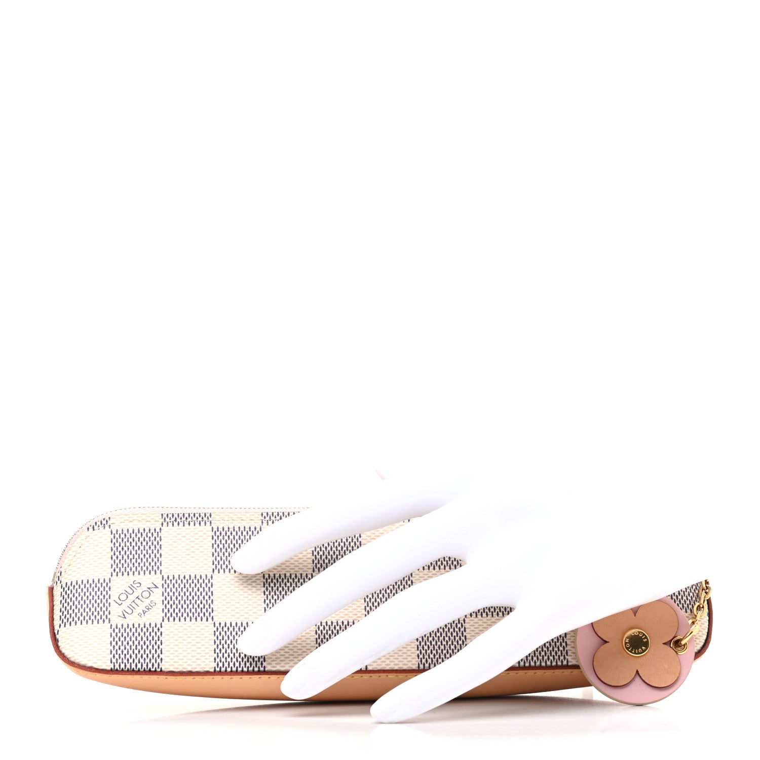 Louis Vuitton Damier Azur Elizabeth Pencil Pouch Rose Ballerine 4 of 14