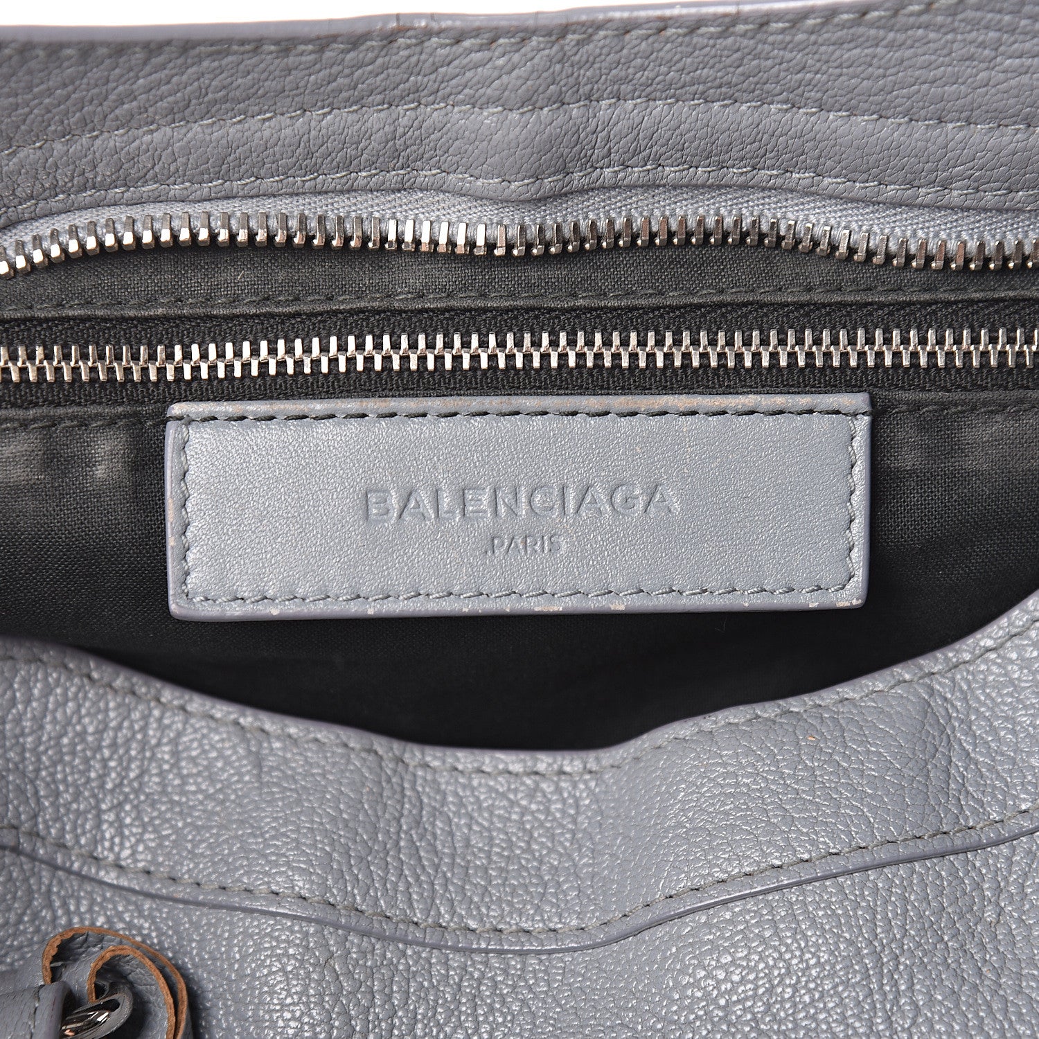 Balenciaga Chevre Silver Metallic Edge Hardware City Bleu Acier 7 of 27