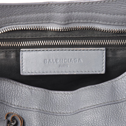 Balenciaga Chevre Silver Metallic Edge Hardware City Bleu Acier 7 of 27