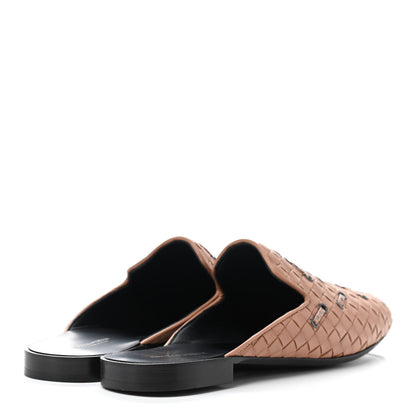 Bottega Veneta Nappa Ayers Intrecciato Flat Mules 38.5 Dahlia 4 of 7