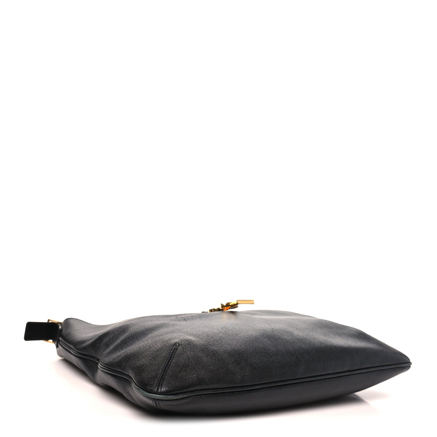 Saint Laurent Calfskin Monogram Hobo Black 4 of 9