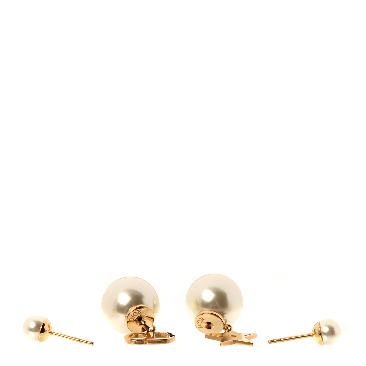 Pearl Mise En Dior Logo Tribal Earrings