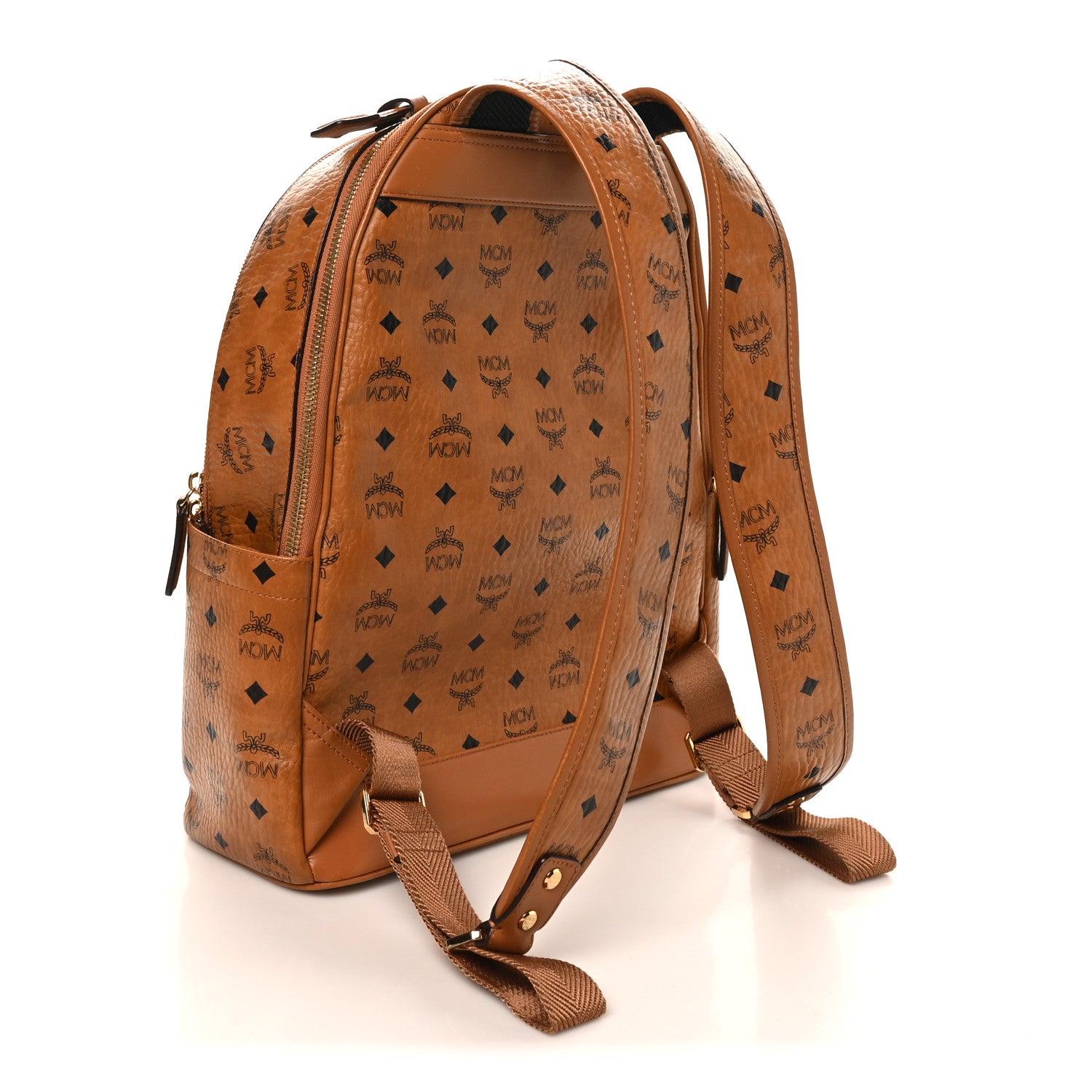 MCM Visetos Medium Stark Backpack Cognac 2 of 9