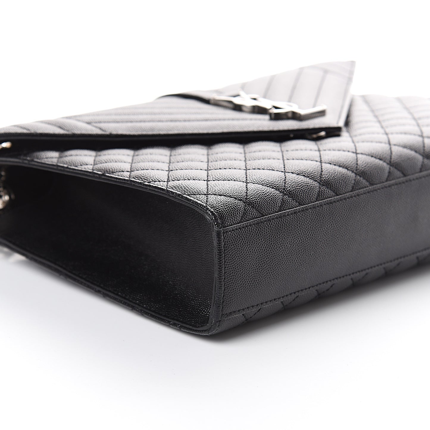 Grain De Poudre Large Tri-Quilt Monogram Satchel Black