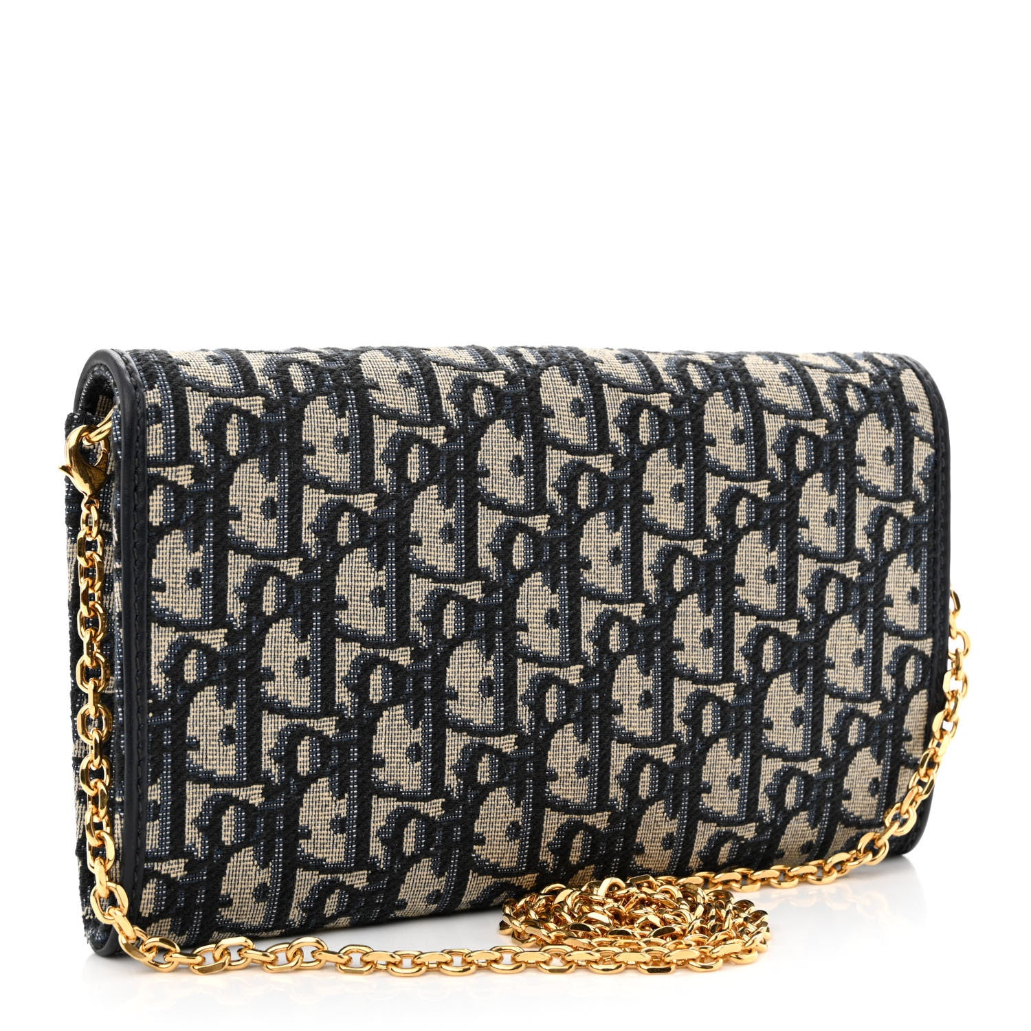 Christian Dior Oblique Bobby East West Pouch With Chain Blue 3 of 14