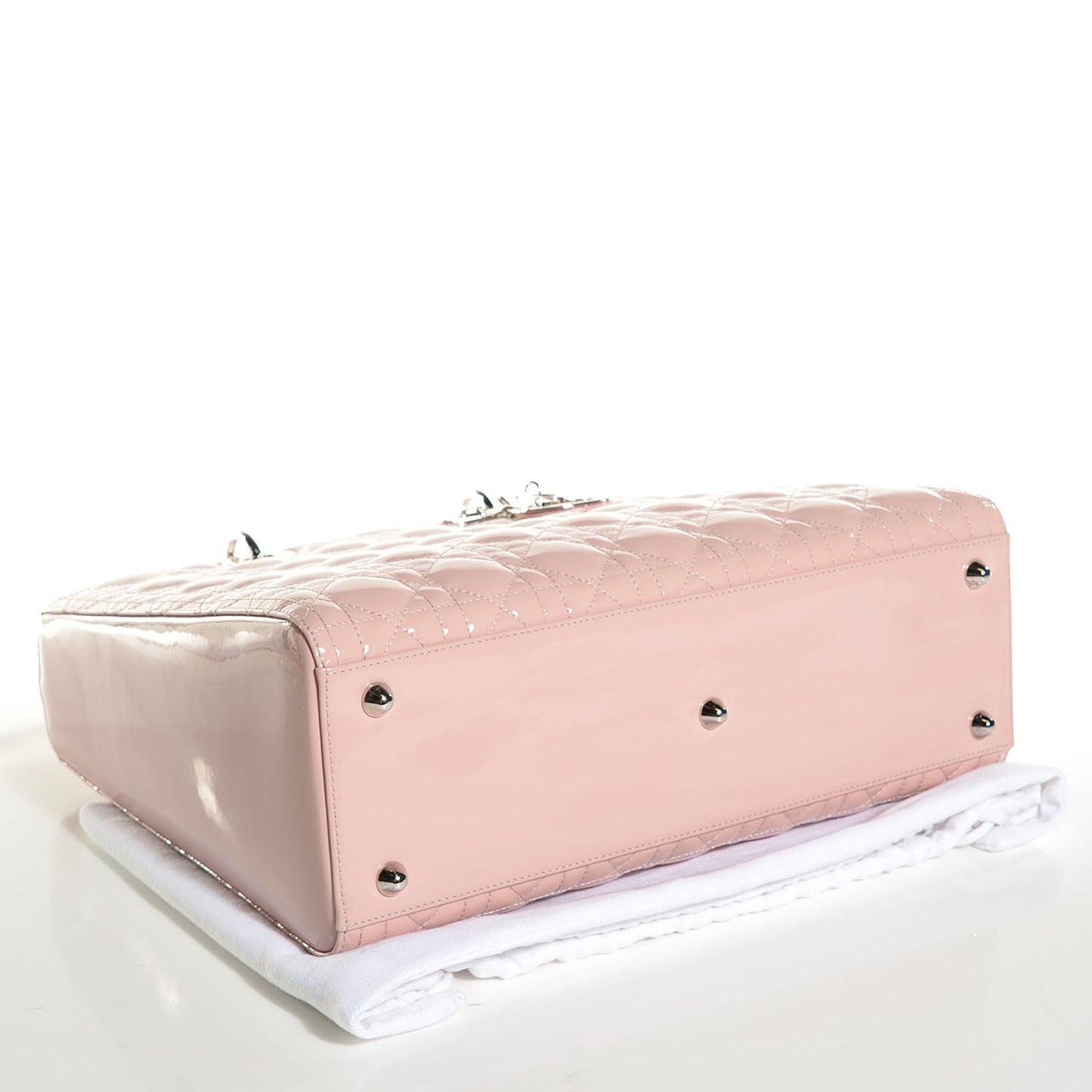 Patent Cannage Large Lady Dior Light Pink