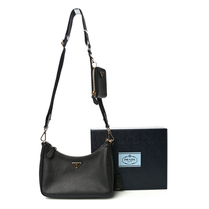 Prada Saffiano Lux Re-Edition 2005 Shoulder Bag Black 11 of 11