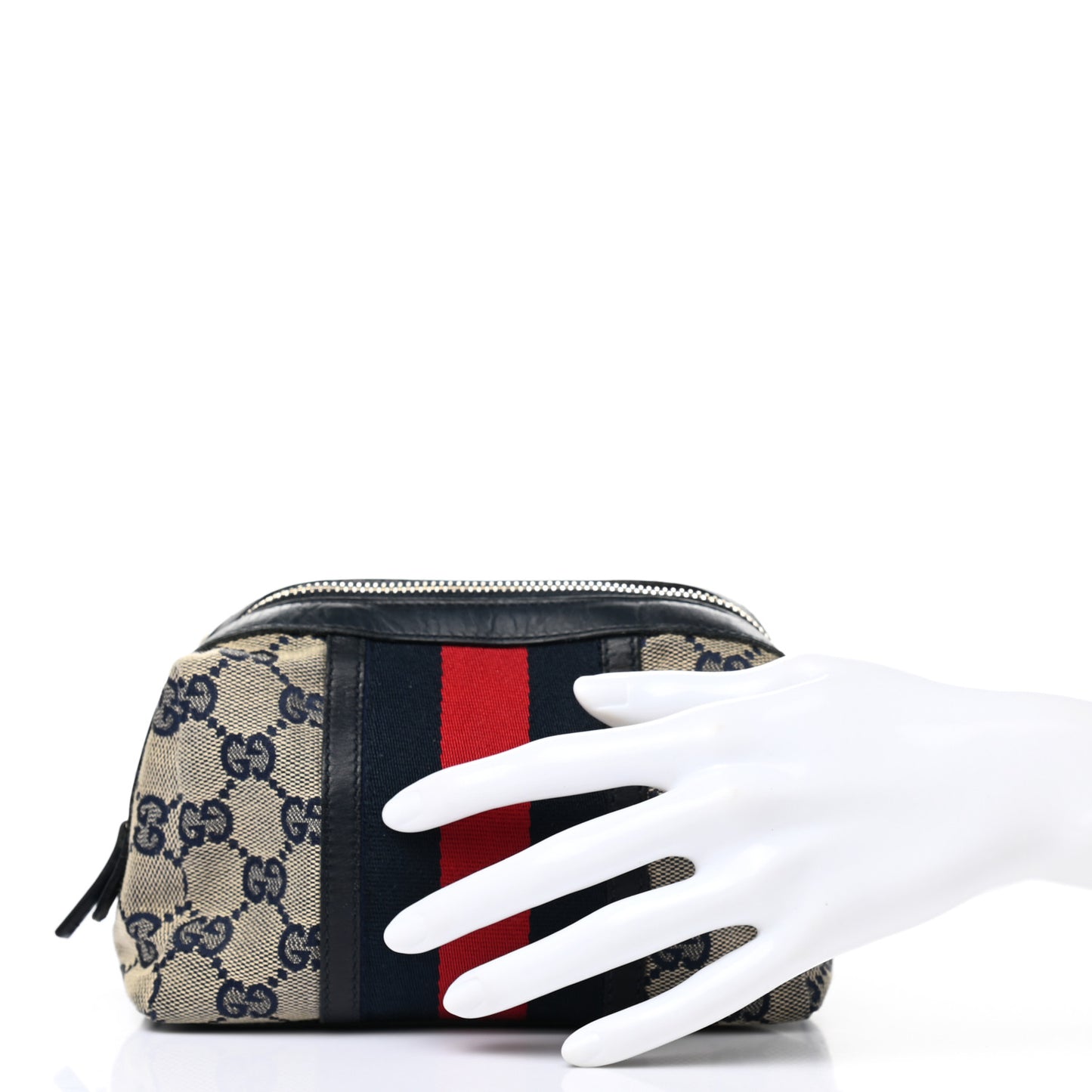 Monogram Web Small Cosmetic Case Navy
