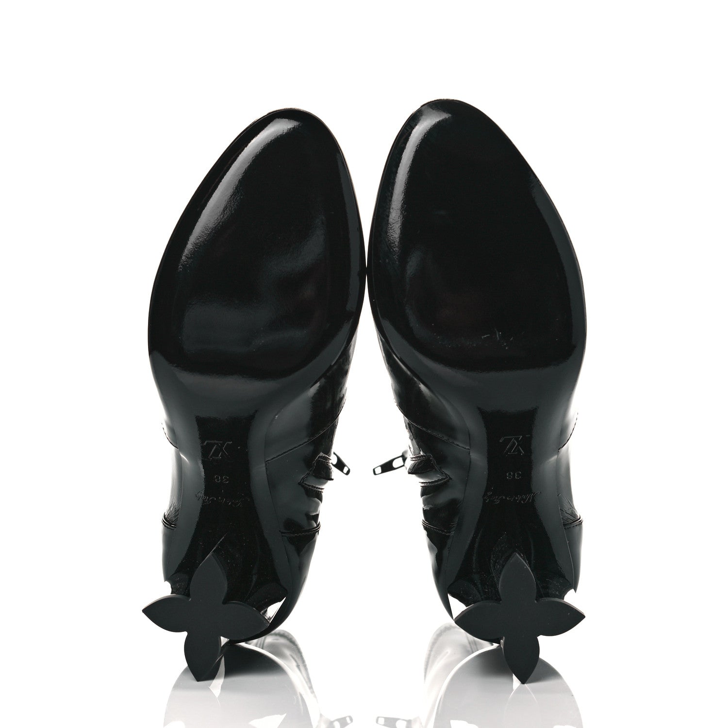 Louis Vuitton Patent Silhouette Ankle Boots 38 Black 6 of 8