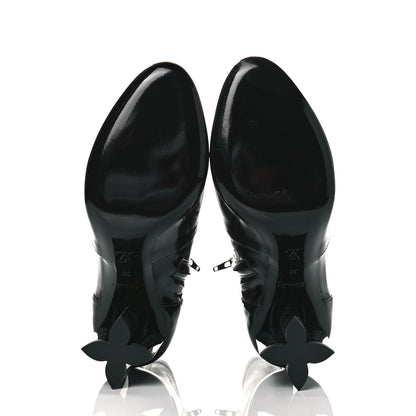Louis Vuitton Patent Silhouette Ankle Boots 38 Black 6 of 8