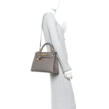 Hermes Epsom Kelly Sellier 28 Etain 2 of 10