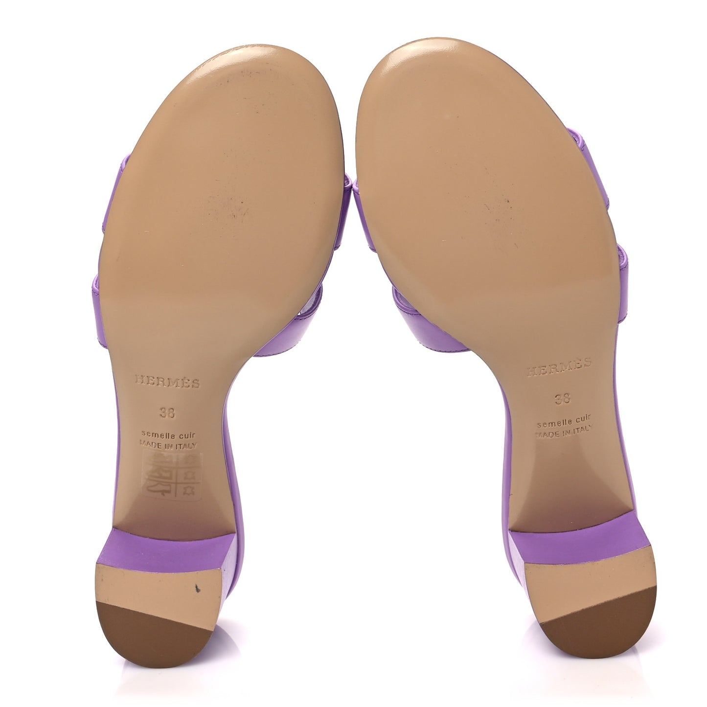 Calfskin Oasis Sandals 38 Violet