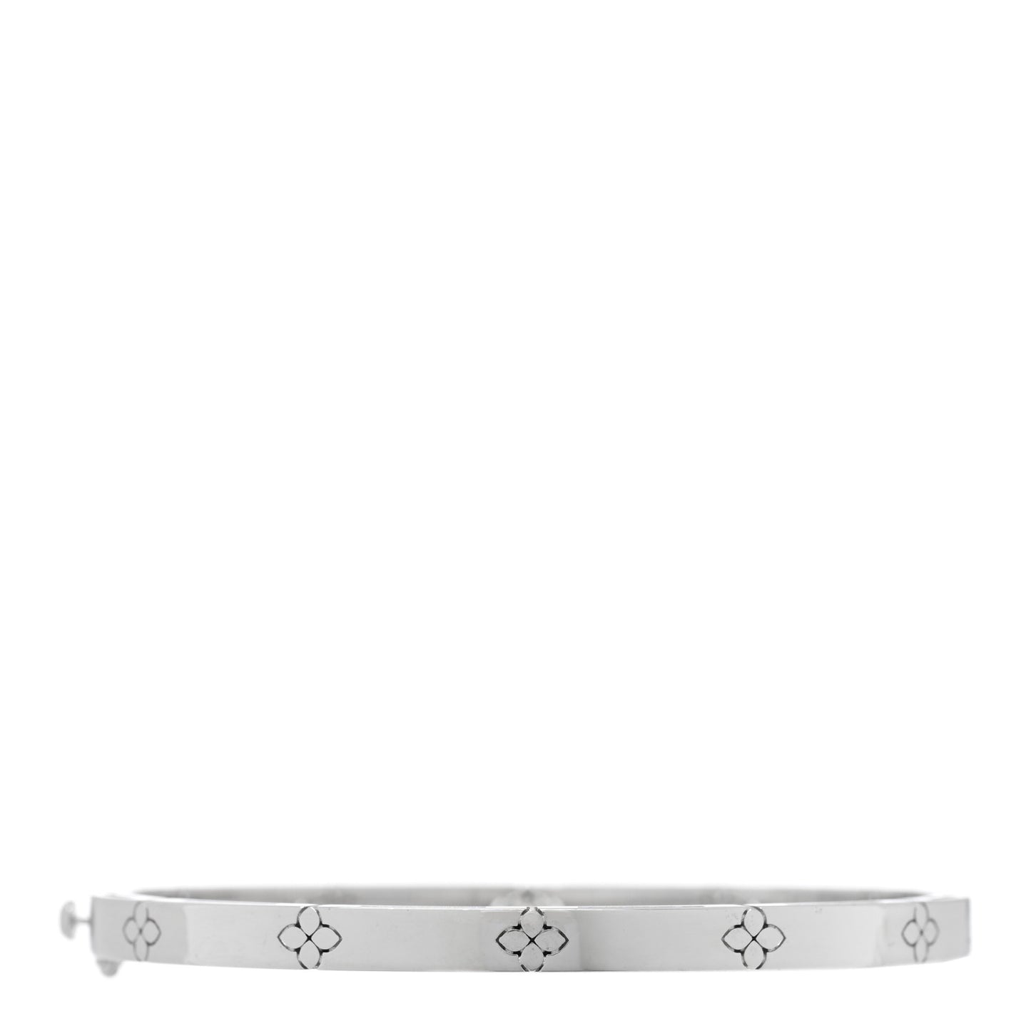 18K White Gold Diamond Love in Verona Bangle Bracelet