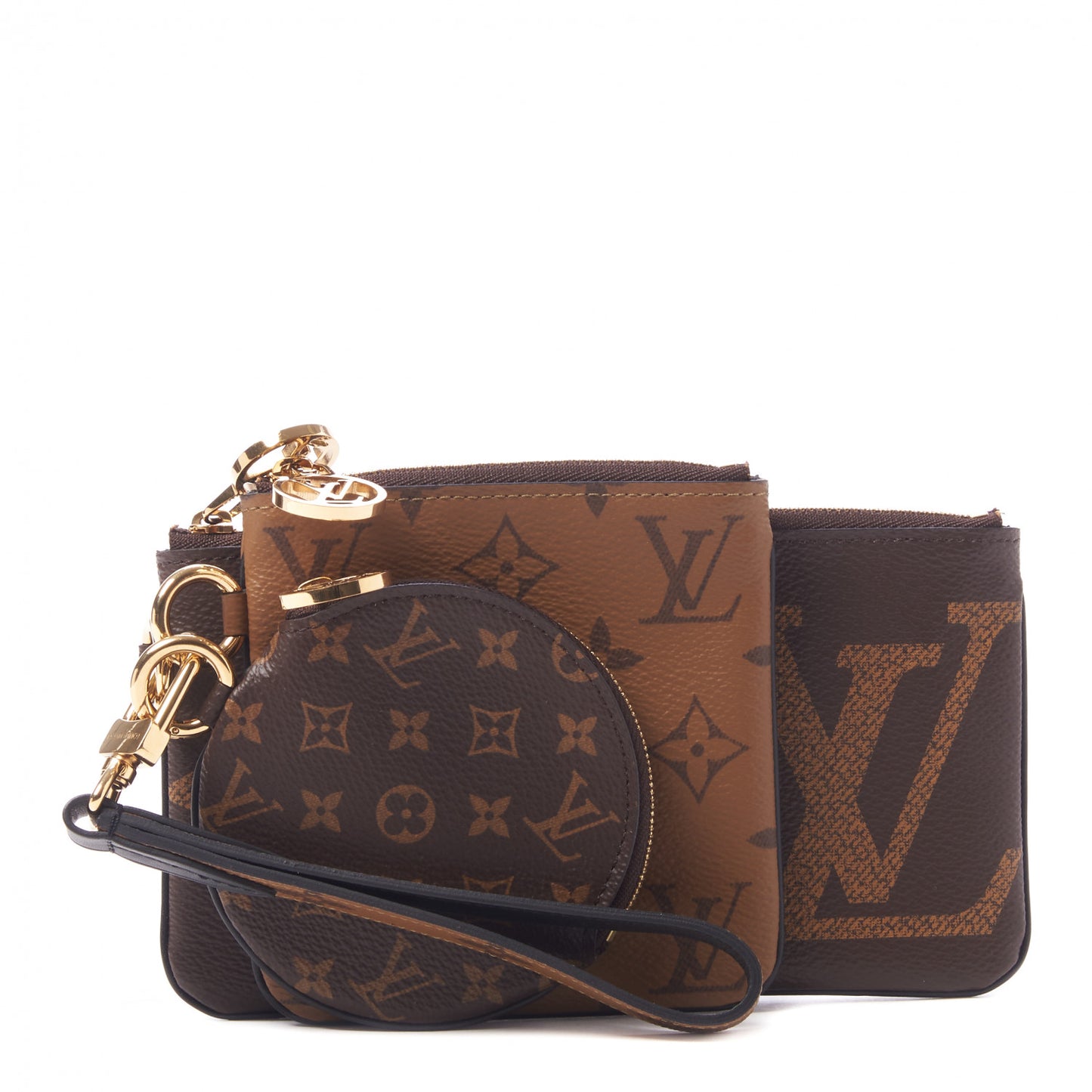 Reverse Monogram Giant Trio Pouch