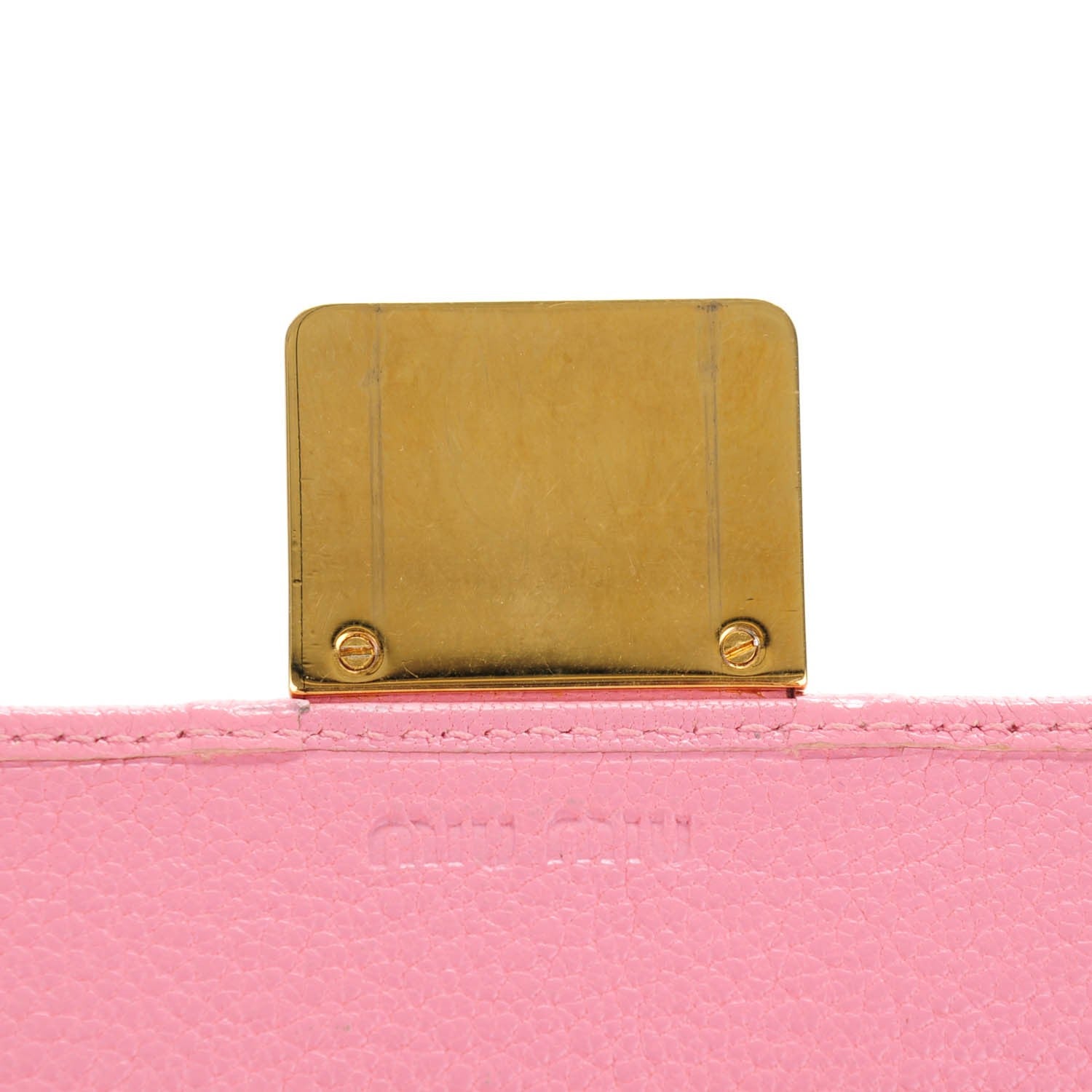 Miu Miu Goatskin Madras Flap Wallet Rosa 5 of 8